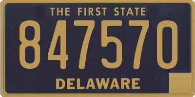 DE license plate 847570