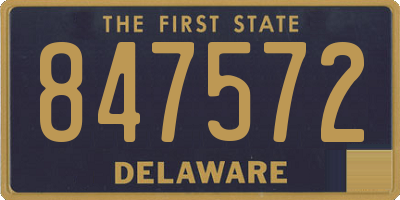 DE license plate 847572