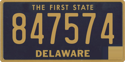 DE license plate 847574