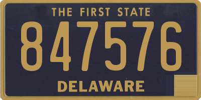 DE license plate 847576