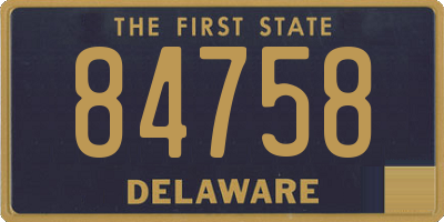 DE license plate 84758