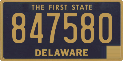 DE license plate 847580