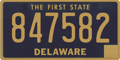 DE license plate 847582