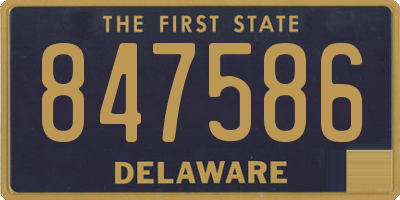 DE license plate 847586