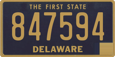 DE license plate 847594