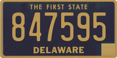 DE license plate 847595