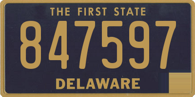 DE license plate 847597