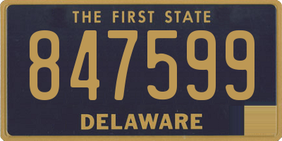 DE license plate 847599