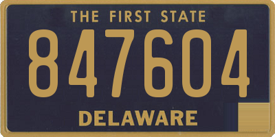 DE license plate 847604