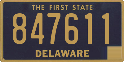 DE license plate 847611