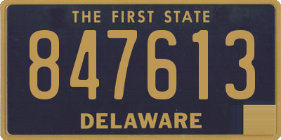 DE license plate 847613