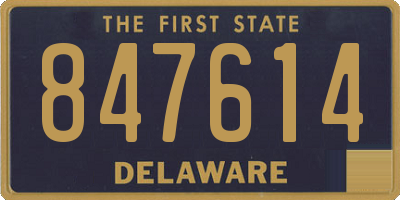 DE license plate 847614