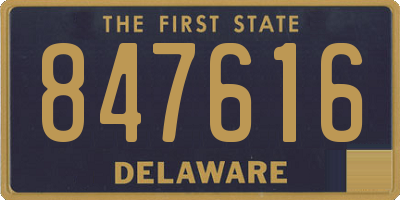 DE license plate 847616