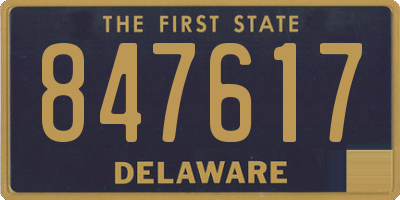 DE license plate 847617