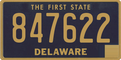 DE license plate 847622