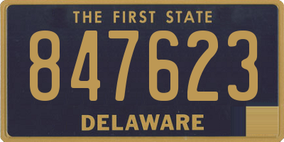 DE license plate 847623
