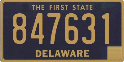 DE license plate 847631