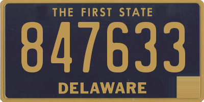 DE license plate 847633