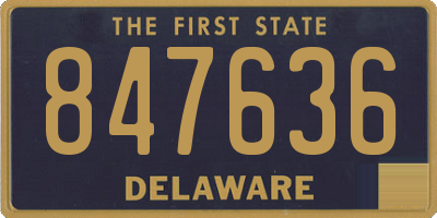DE license plate 847636