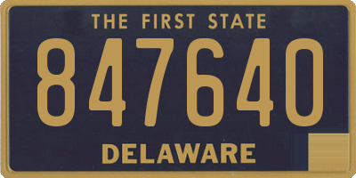 DE license plate 847640