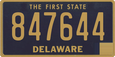 DE license plate 847644