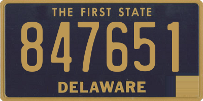 DE license plate 847651