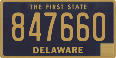 DE license plate 847660