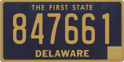 DE license plate 847661