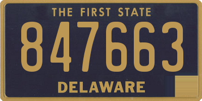 DE license plate 847663