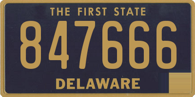 DE license plate 847666