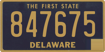 DE license plate 847675
