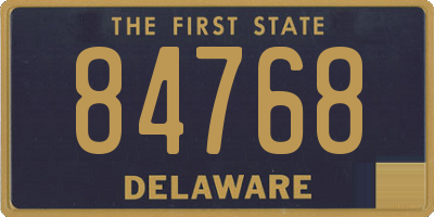 DE license plate 84768