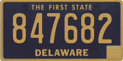 DE license plate 847682