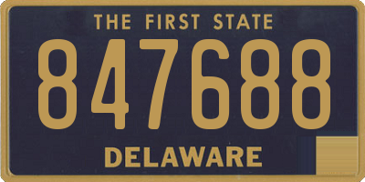 DE license plate 847688