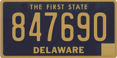 DE license plate 847690