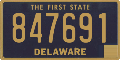 DE license plate 847691