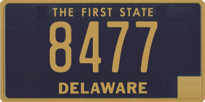 DE license plate 8477