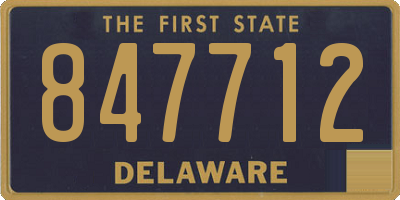 DE license plate 847712