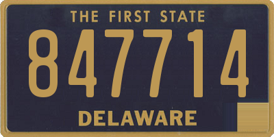 DE license plate 847714