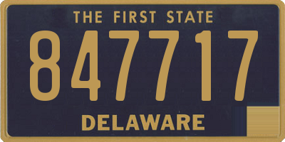 DE license plate 847717