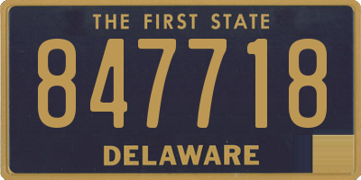 DE license plate 847718