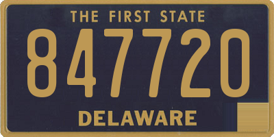 DE license plate 847720