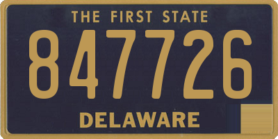 DE license plate 847726
