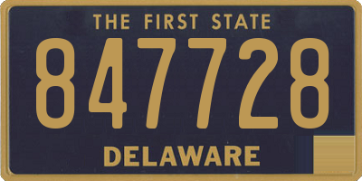 DE license plate 847728