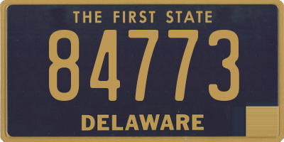 DE license plate 84773
