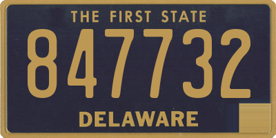 DE license plate 847732