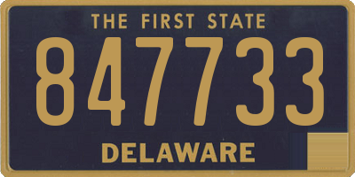 DE license plate 847733