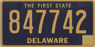 DE license plate 847742