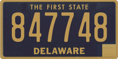 DE license plate 847748