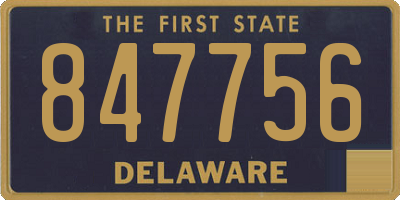 DE license plate 847756